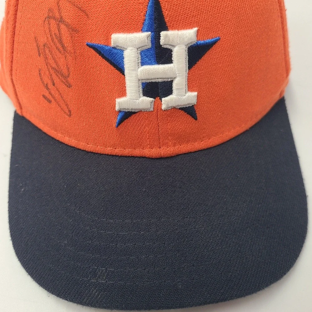 Child-Youth Houston Astros Hat‎ Fitted New Era 39Thirty Orbit Signed Autographed